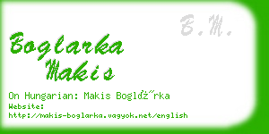 boglarka makis business card